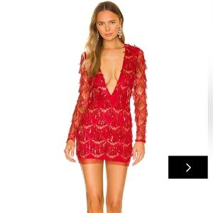 nia sequin fringe dress